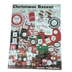VTG Christmas Holiday Bazaar Pattern Book Dale Burdett Cross Stitch Ornaments